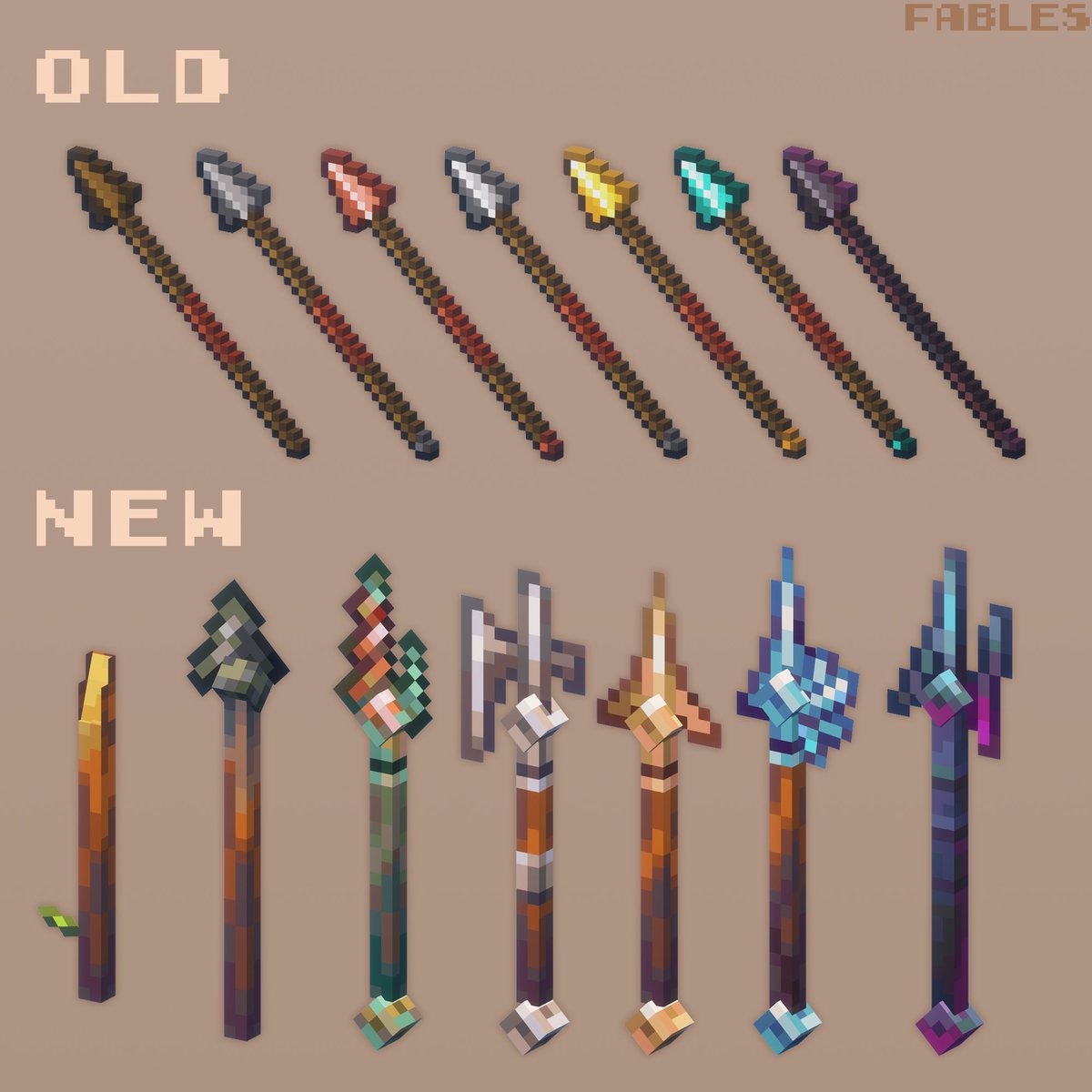 Minecraft Halberd Model Made some spear (and one halberd) model for my texture pack