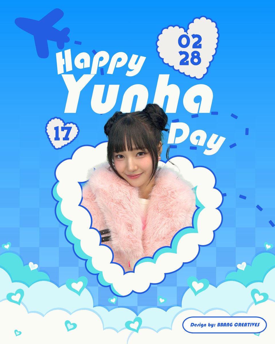 💙✈️ [🩵] 𝙁𝙇𝙔𝙄𝙉𝙂 𝙃𝙄𝙂𝙃 𝙒𝙄𝙏𝙃 𝙇𝙊𝙑𝙀 — 𝙃𝘼𝙋𝙋𝙔 𝙔𝙐𝙉𝙃𝘼 𝘿𝘼𝙔 ☁️🎂✨

Today, we celebrate our sweet and shining Yunha on her special day, 02.28 💙

At 17, you continue to grow more confident, more radiant, and even more inspiring with every step you take. Your