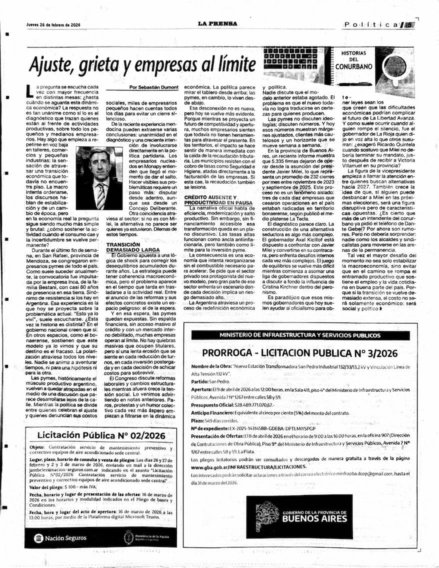 tomy2430's tweet photo. Esta semana, escribí esta nota en @LaPrensaAr sobre la realidad de las pequeñas y medianas empresas del país. En definitiva, la economía real. https://t.co/sCl496YCyg