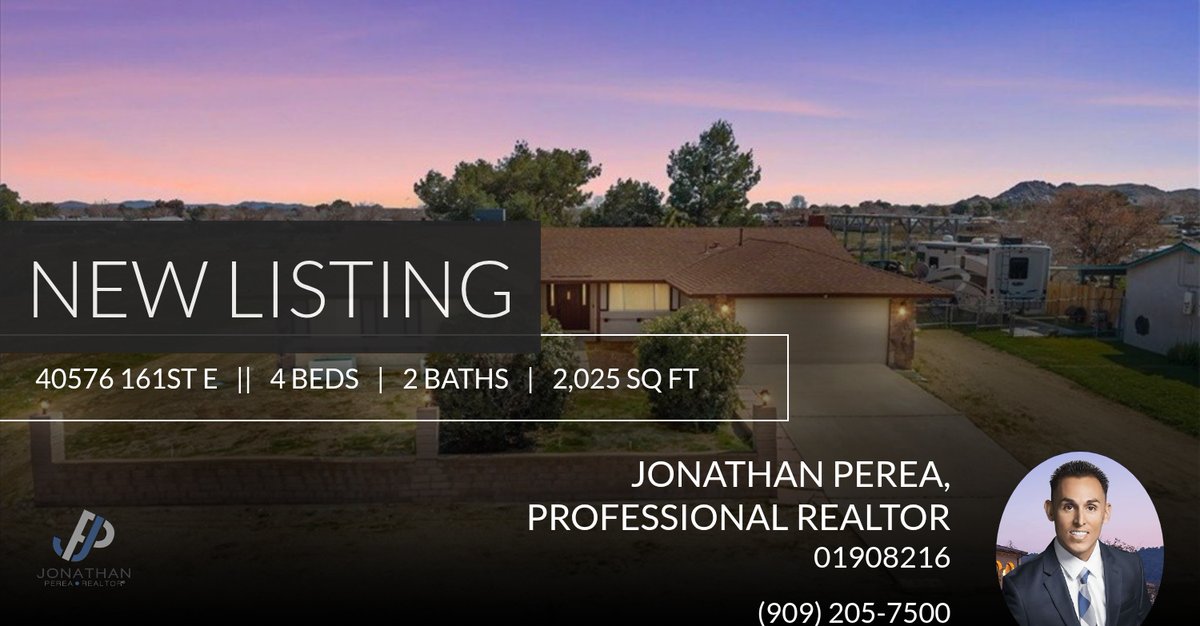 Jonperea's tweet photo. 📍 New Listing 📍 Take a look at this fantastic new property that just hit the market located at 40576 161st St E in Lancaster. Reach out here or at (909) 205-7500 for more information

#soldbyjonathan🏡 #topproducer #luxuryr... https://t.co/YQpBfhyvbJ https://t.co/oEaO3vN8Uz