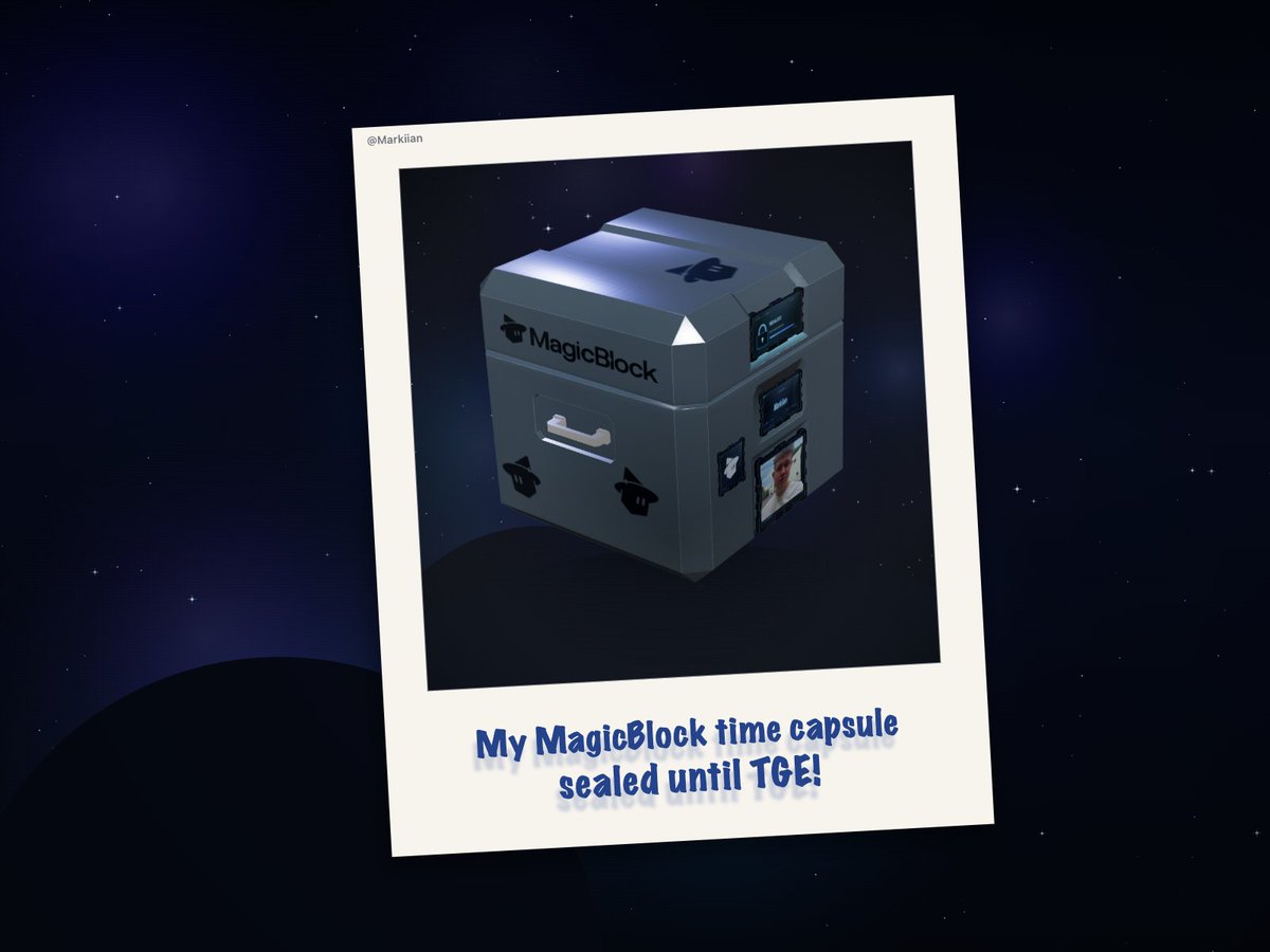 Successfully sealed my <a href="/magicblock/">MagicBlock ✨</a>  Time Capsule for the future. Big thanks to <a href="/PavloSBR/">Pavlo SBR❤️</a>  for the awesome idea, this is pure magic!🫶