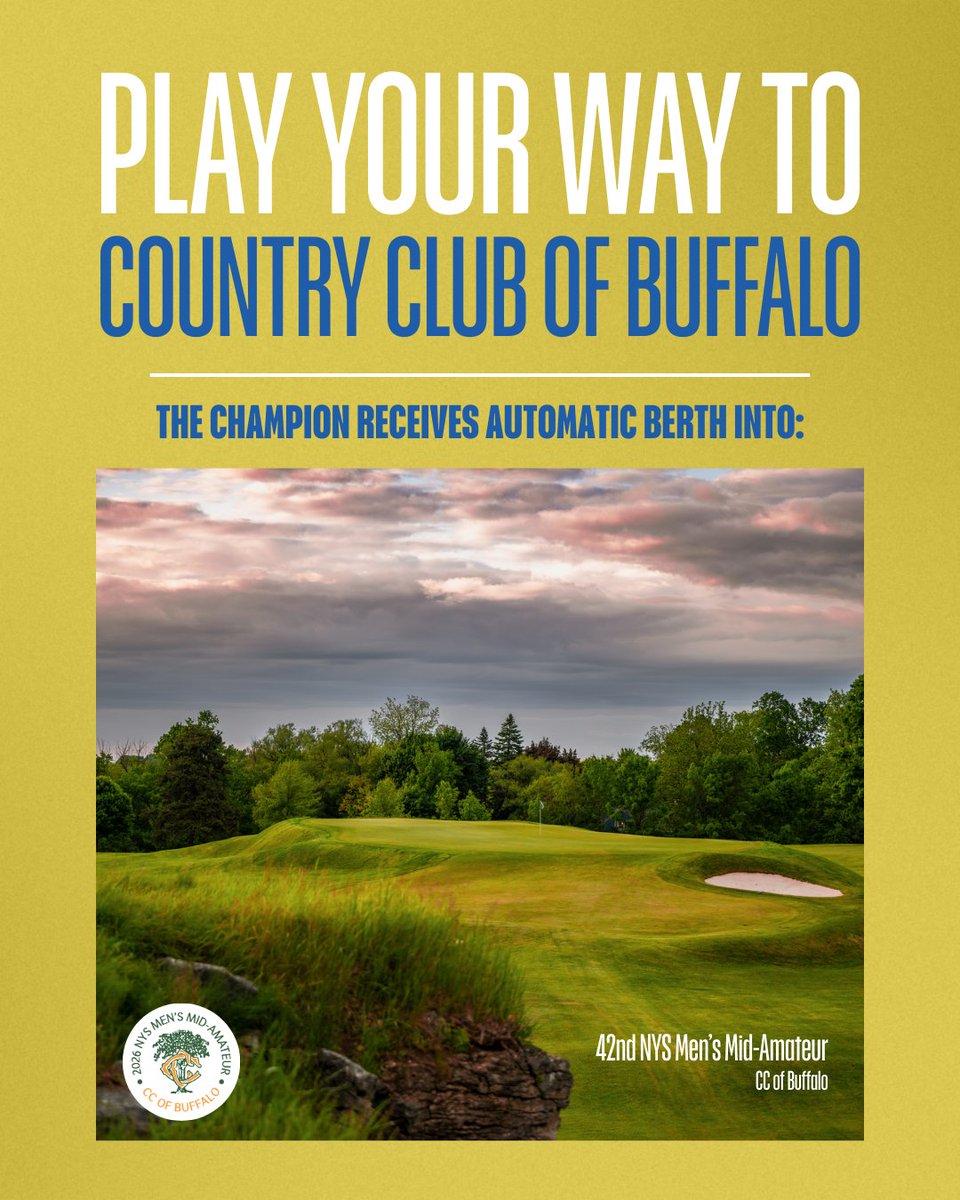 With an exemption to the NYS Men's Mid-Amateur up for grabs, the SDGA Mid-Amateur Championship heads to Lakeshore Y&amp;CC in August. 

Win at Lakeshore, and you're in for CCB.

Grab your spot in the field at syracusegolf.org when registration opens Wednesday, March 4 🗓️