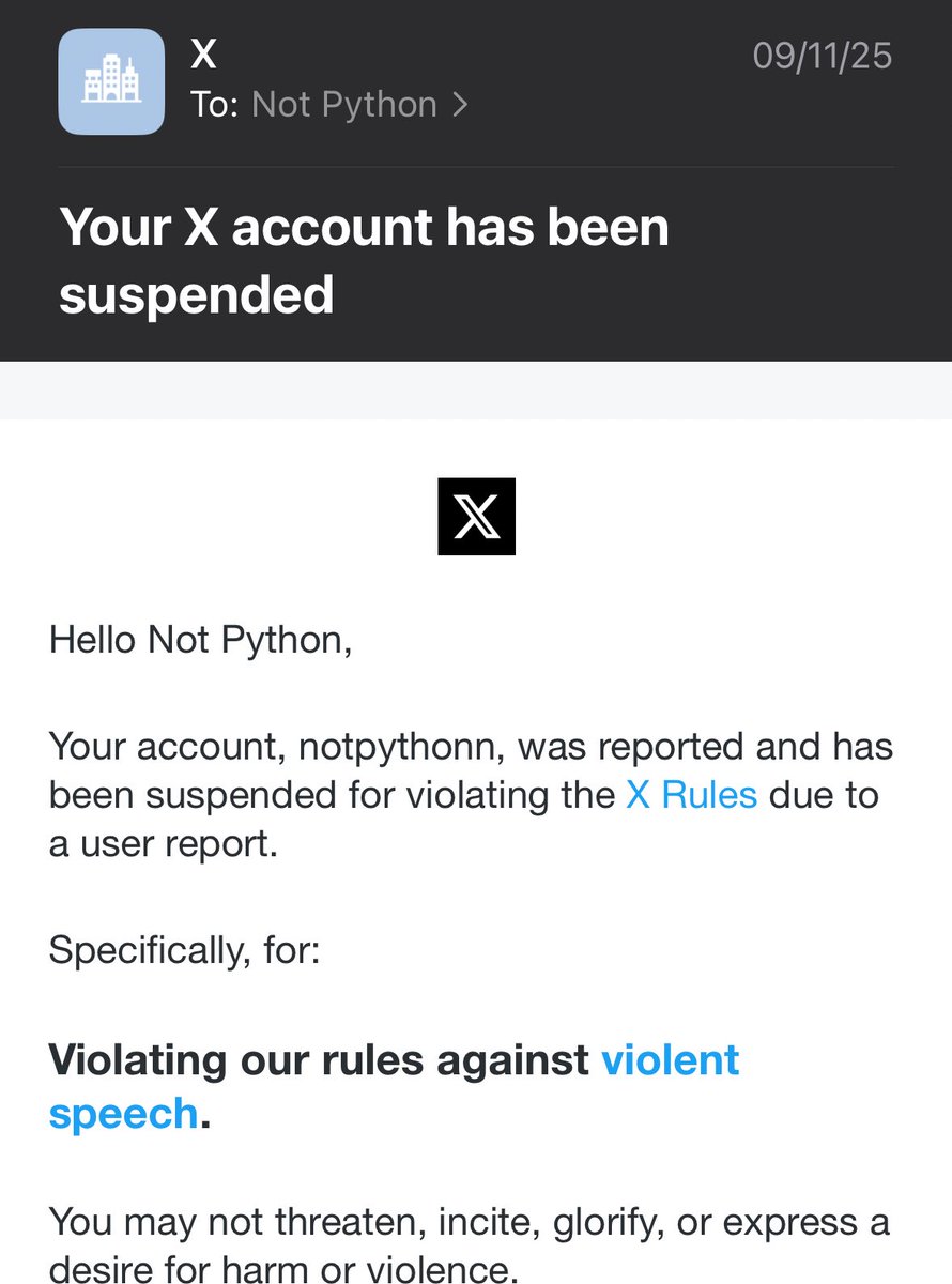 Not Python tweet media