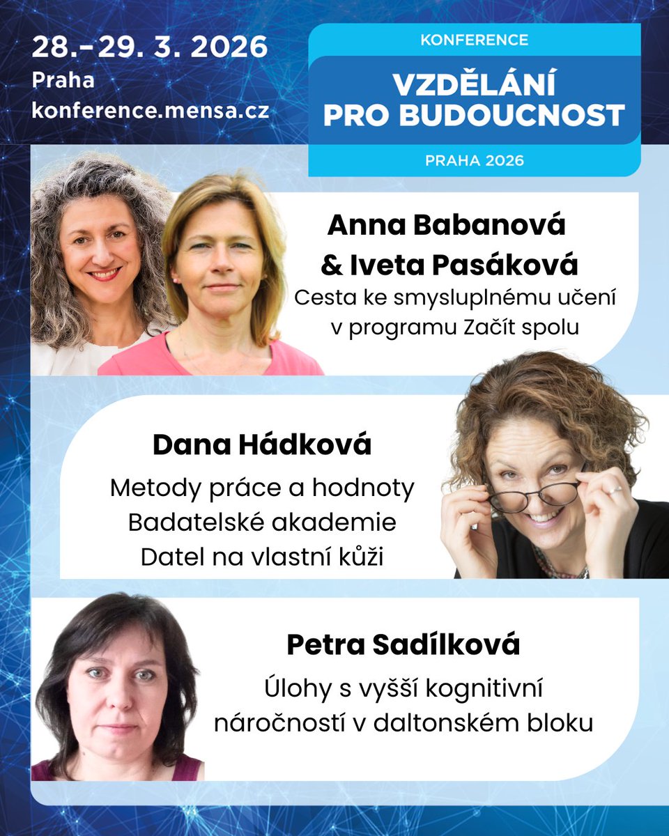 Představujeme další přednášející na konferenci Vzdělání pro budoucnost (28. - 29. 3. 2026, Praha).