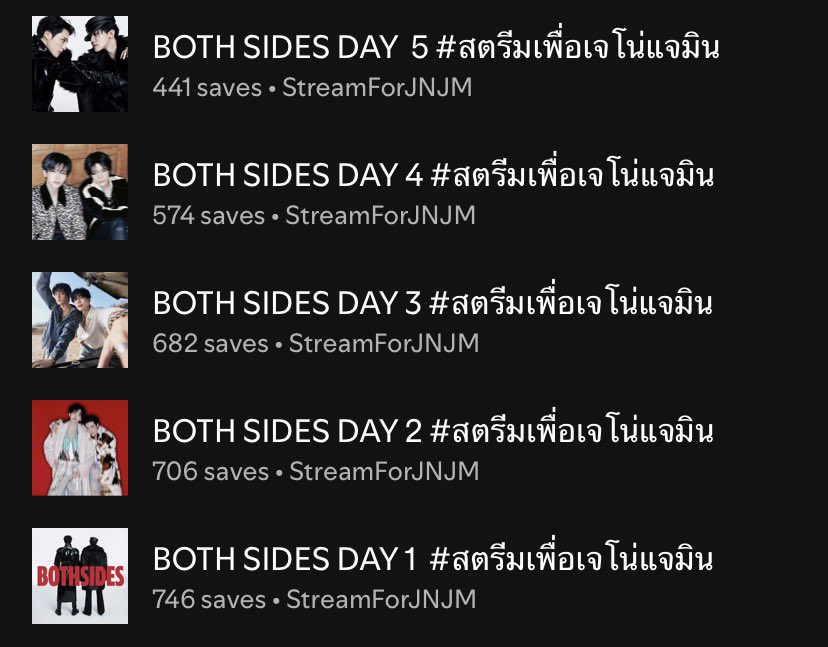 [📢] #สตรีมเพื่อเจโน่แจมิน

🚨 ต้องการคนสตรีมจำนวนมาก 🚨

เริ่มเก็บยอดวีคใหม่แล้วนะคะ มาสตรีมประคองให้อยู่บนชาร์ตไปนาน ๆ กันค่ะ ใครยังอยู่แวะมาสตรีมคนละเพลย์ลิสต์เก็บยอดวันที่ 5 กันน้า วันนี้เสี่ยงยอดสตรีมหลุดหลักแสนนะคะ ใครสะดวกมาช่วยสตรีมกันค่ะ! 💪🏻🔥

📌ต้องการ Playlist พิเศษ &amp;