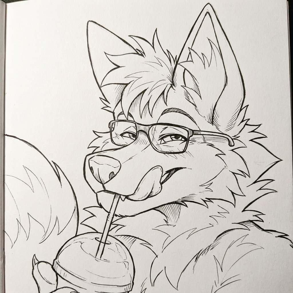 IbuksWolfarts's tweet photo. Clean lineart of my smug fox πβ¨
Color ideas? Drop them below π
#FurryArt #LineArt #FoxCharacter #Anthro #Fursona #Glasses https://t.co/TMU5NPFYtl