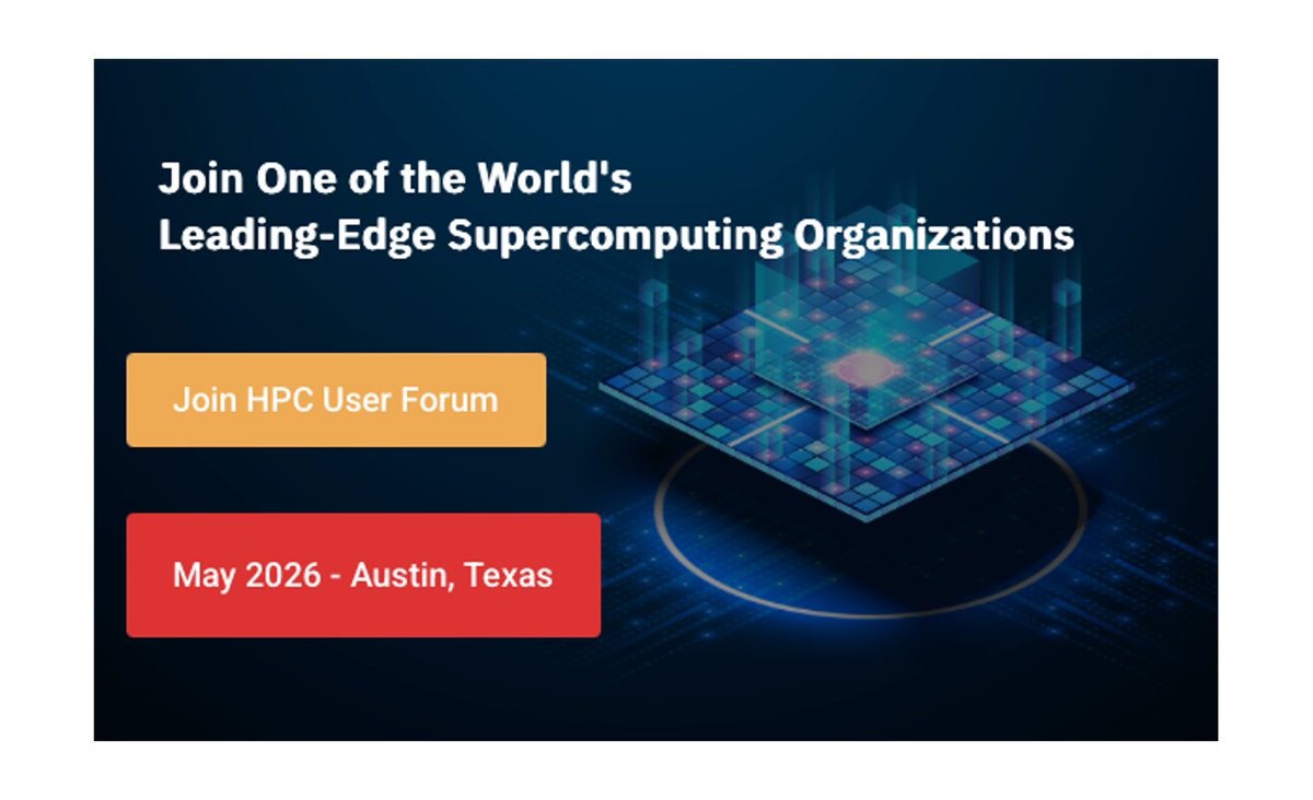 EcclesBrian's tweet photo. Save the date!

The next HPC User Forum will be held May 5-6 in Austin, TX. https://t.co/KZ3Y06A0Di https://t.co/IHSl0fjifZ