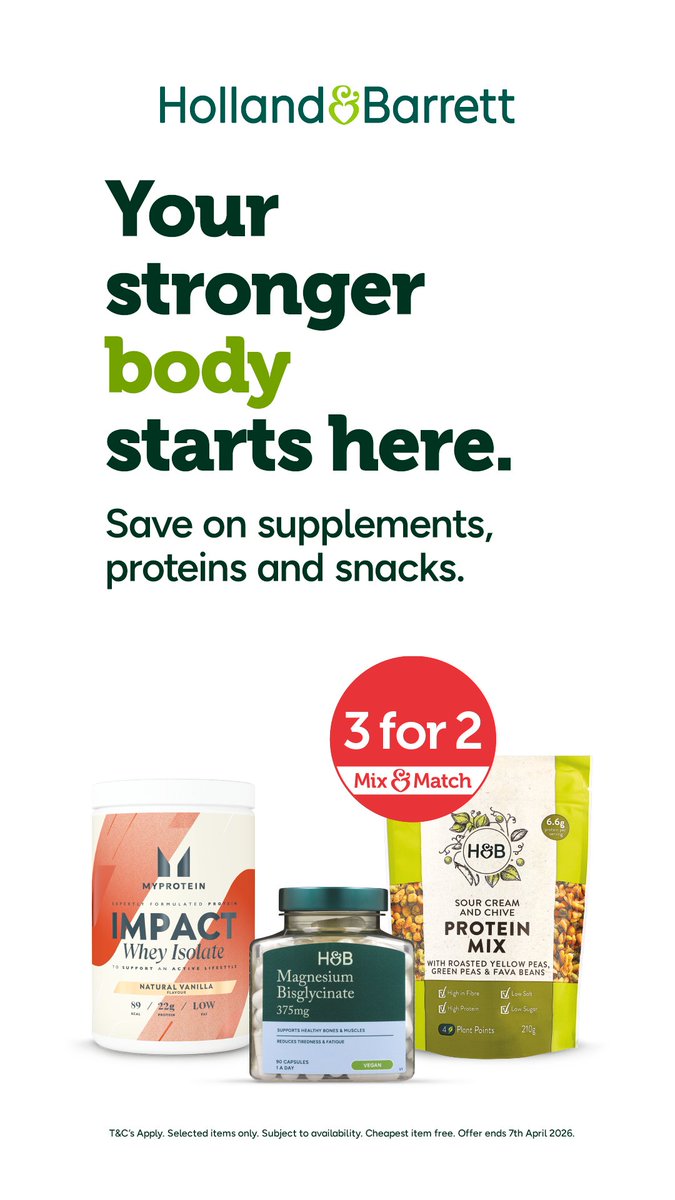 Get expert advice on products you can trust and shop 3 for 2 across 1000s of products. Plus, you can save even more with member prices. Hurry, offers end 7th April 2026 at Holland &amp; Barrett.