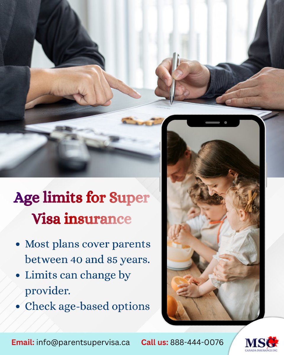 parentsupervisa's tweet image. Most Super Visa plans cover parents between 40 and 85 years. 👨‍👩‍👧‍👦

Coverage limits can vary depending on the provider you choose.
Compare plans now to find the right coverage for your family.

#supervisainsurance #parentsupervisa #canadainsurance #travelinsurancecanada