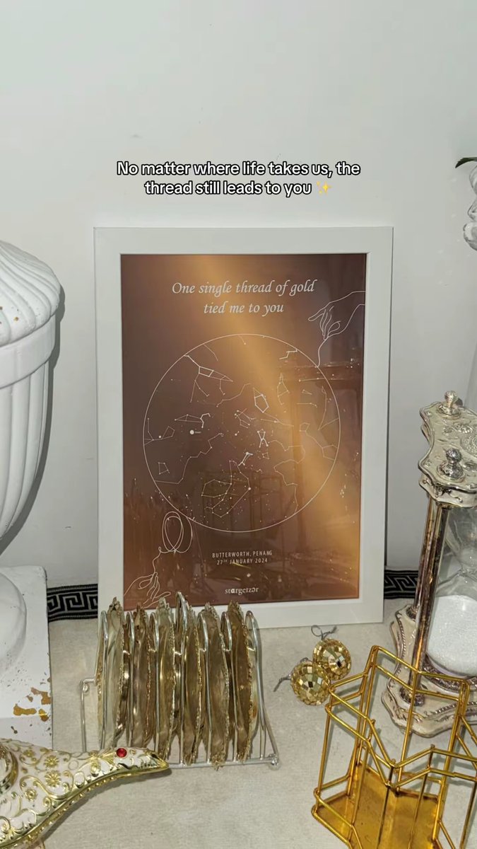 astargeizerpro's tweet image. Day 138 of posting until the sentimental ones find me ♡ྀི

Some connections are invisible — but unbreakable. A love that was always meant to find its way back 💛✨

#starmap #custommade #giftideas #sentimental #bintang