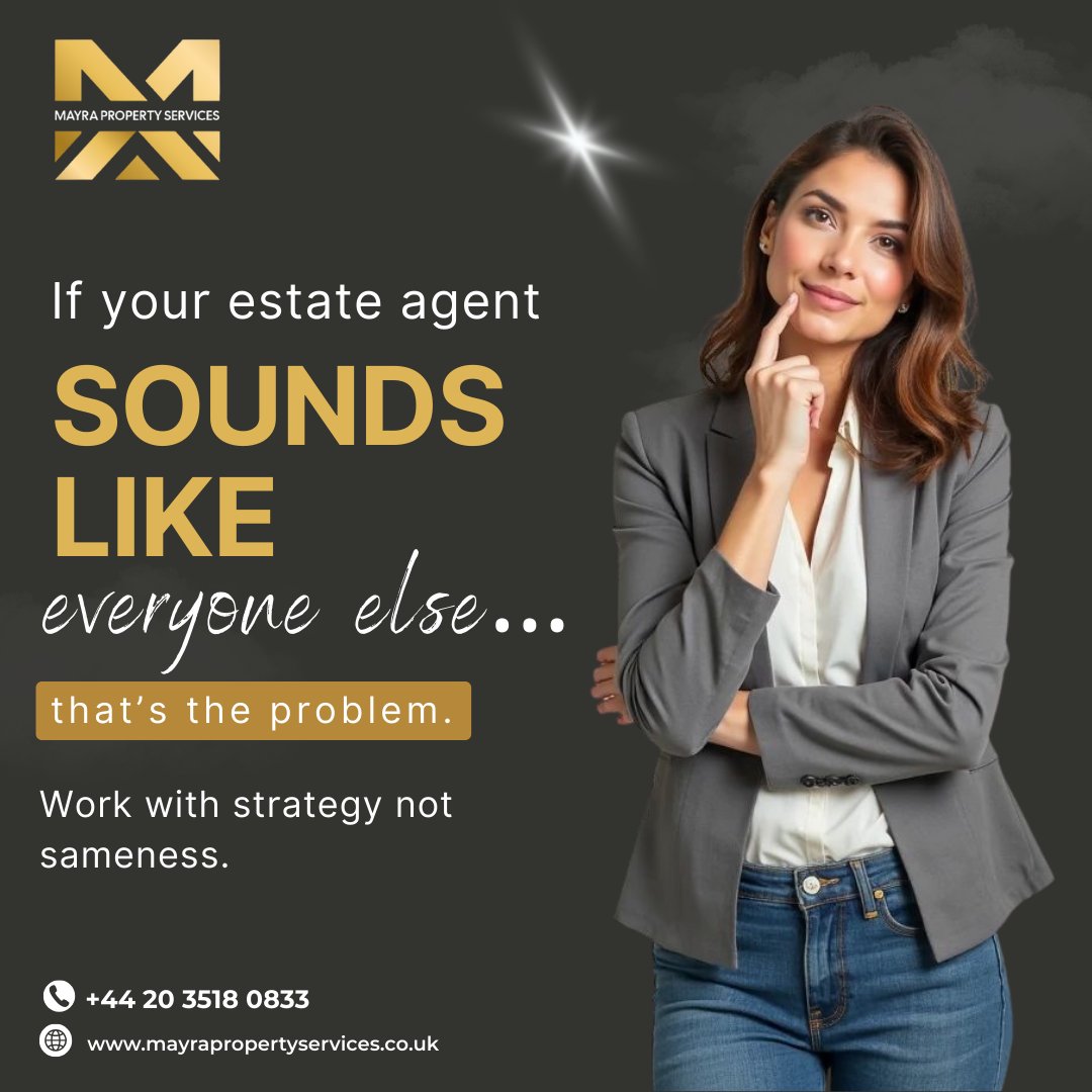 MayraProperty's tweet photo. In the competitive UK property market, differentiation drives results.

Work with strategy not sameness.
Visit us:
https://t.co/9VdKY05mA9
Contact us: +44 20 3518 0833

#LondonEstateAgent #UKPropertyMarket #PropertyStrategy #MayraPropertyServices https://t.co/k3WEiTOQE2