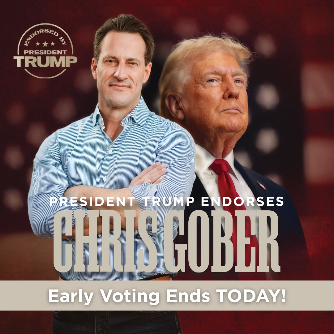 ChrisKGober's tweet photo. Today is the LAST DAY to Early Vote! Polls are open NOW until 7 PM! https://t.co/rBN6KwgBuy