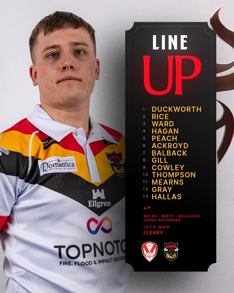 OfficialBullsRL's tweet photo. 👥 LINE UP | How our Reserves line up at the Brewdog Stadium this afternoon.

#RunWithTheBulls https://t.co/bee7h1c17Q