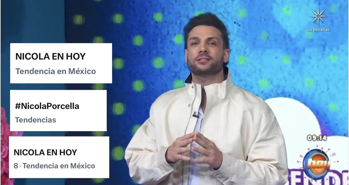 Solo lleva 26 min el <a href="/programa_hoy/">Programa Hoy</a> y ya se nota lo feliz que nos pone ver a NICOLA EN HOY

Amamos verlo por las mañanas 
#NicolaPorcella 
#ProgramaHoy
