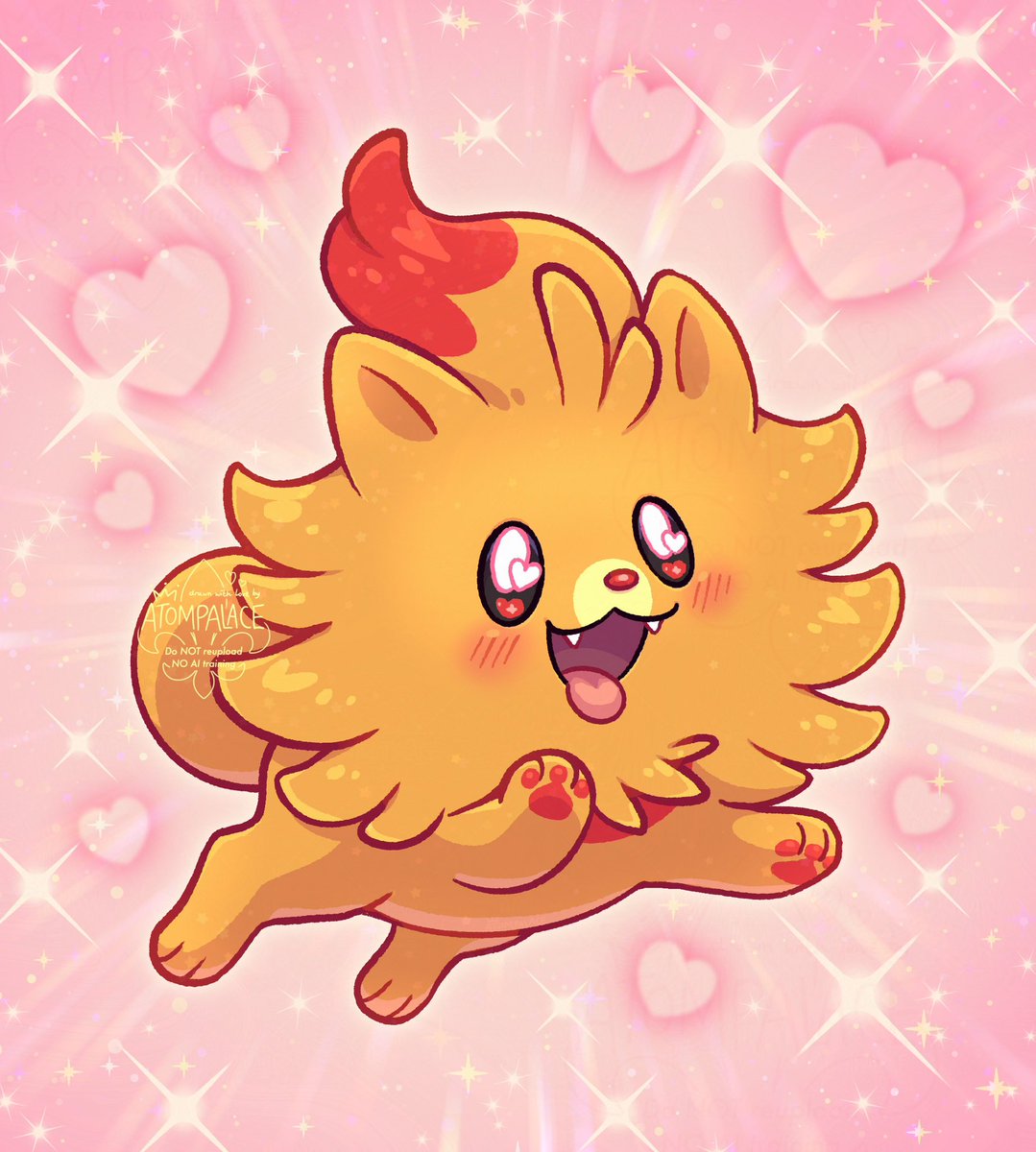 atompalace's tweet image. well, I knew on sight who I’m choosing for #PokemonWindsWaves 🤭🔥💕

welcome to the world Pombon!!! ❤️✨