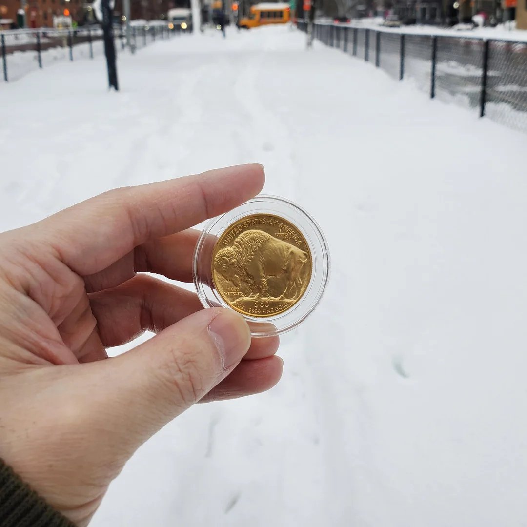 peer_metals's tweet image. ❄️ Snow Bison

Winter backdrop. Gold buffalo.

Cold weather. Warm metal.

Fresh snow. Timeless coin.

Some moments deserve capture.

📍 r/Gold
Credit: u/T1m3Wizard

Why pay dealer premiums for the same metal? Stack peer-to-peer on :peermetals.link/166Hl9m

#gold #buffalogold