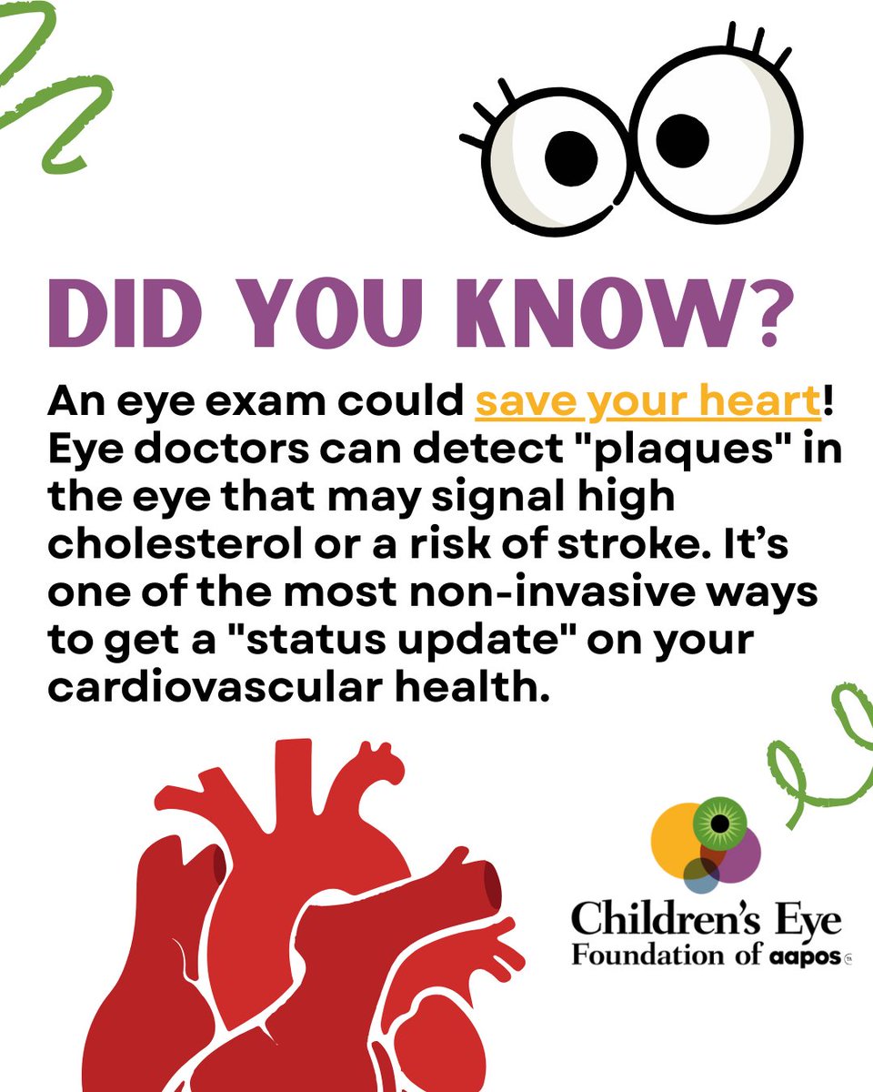 childrenseyefou's tweet image. February is Heart Health Month! Did you know? An eye exam is like a "status update" for your heart!

By spotting tiny changes in your retinal blood vessels, eye doctors can detect early signs of high cholesterol or heart disease.

#HeartHealth #EyeExam #WellnessTips