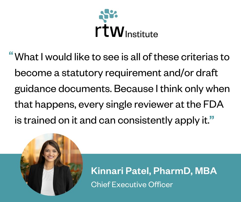 RTWInstitute's tweet photo. In a new BioSpace article, Dr. Kinnari Patel, PharmD, MBA, CEO of RTW Institute shares her thoughts on the new Single Arm Study announced by FDA Commissioner Marty Makary. To read more, visit https://t.co/6ar7uPMuhx. https://t.co/CYkd7pFDcI