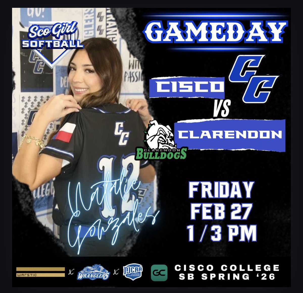 IT’S GAMEDAY!!! 
Your ScoGirls are back in action today as we play host to Clarendon College! First pitch is at 1pm!

#ScoGirlSB

🆚 Clarendon College
🏟️ Home
⏰ 1 &amp; 3
🎟️ Free
☀️ 80
 🥎GameChanger🥎
CiscoCollegeSBSpring26
📺 tsbnsports.com/clarendon-vs-c…

tsbnsports.com/clarendon-vs-c…
