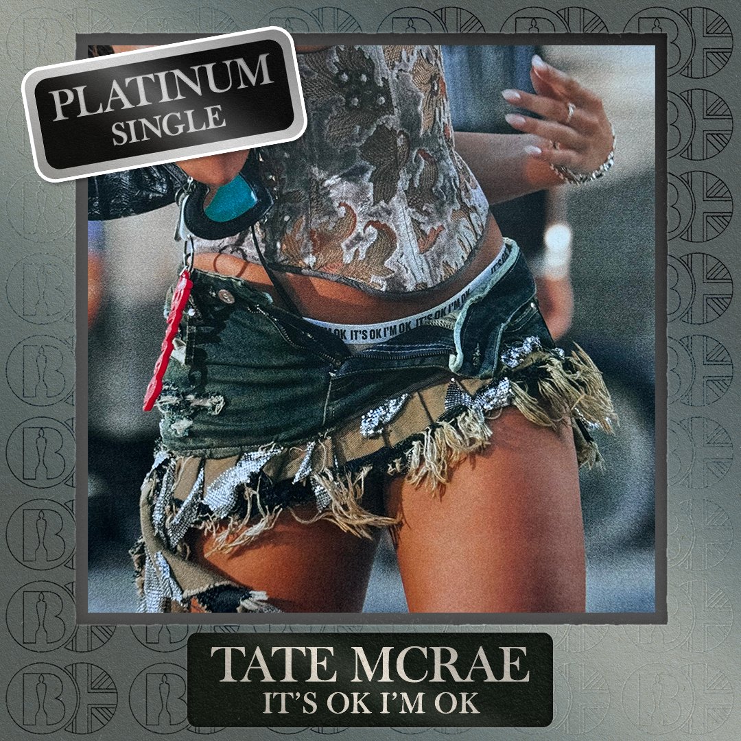 BRITs's tweet photo. 'It's ok I'm ok', the single by @tatemcrae, is now #BRITcertified Platinum https://t.co/2JmOzcnwmx