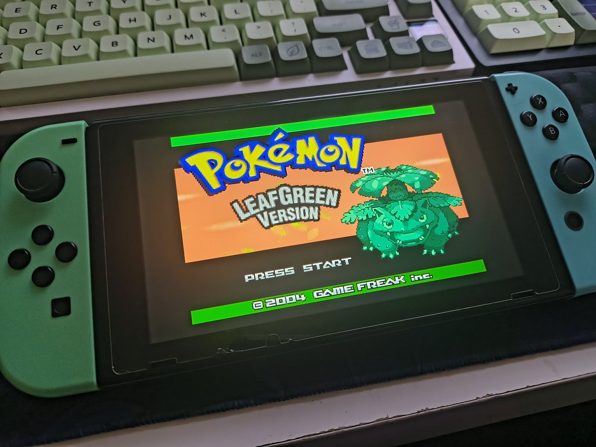 PaigeAintBeige's tweet photo. Something something always the title screen IDGAF it's like my 15th playthrough lol

I really do hope they release RSE soonish though because Hoenn was my JAM 🩵 #pokemon #PokemonDay https://t.co/DkomdBoISp