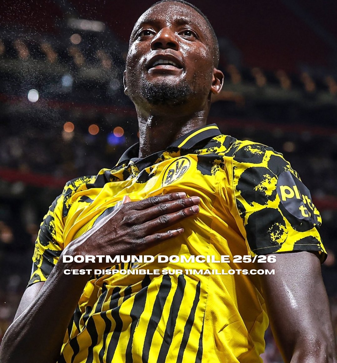 🟡⚫ DORTMUND DOMICILE 25/26 – LA PUISSANCE DU MUR JAUNE

Explosif, vibrant, unique 💥 Ce maillot te plonge au cœur du Signal Iduna Park !