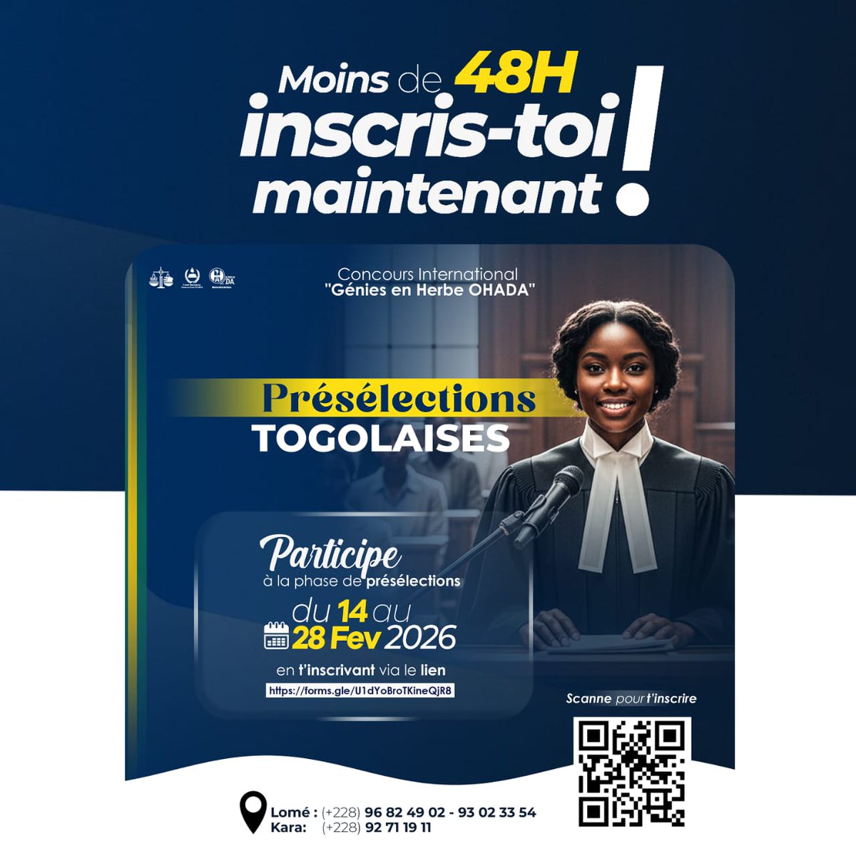 aiej_togo's tweet photo. 👉 Inscription via : https://t.co/tgBxup6jRD
Ne laisse pas l’échéance décider à ta place.
#CIGHO2026
#CoordinationNationale
#AIEJ_Togo
#Edition17
#Présélections https://t.co/ozWt7nkEsW