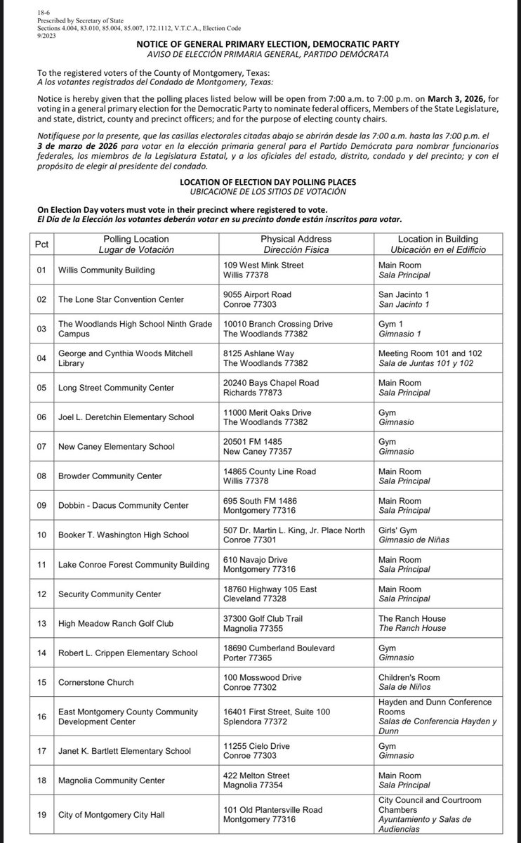 Montgomery Co Democratic Party-TX 🟧🌻 USA 📚🌊 tweet media