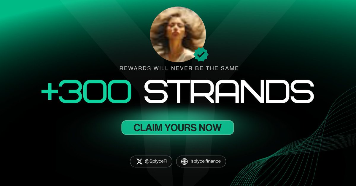 Fanianda3's tweet photo. 300 Strands claimed. 

Real-world yield is coming to Solana with @SplyceFi 

Feels good to be early.

Your turn: https://t.co/T7KO23OHOj https://t.co/fmIOLSZNup