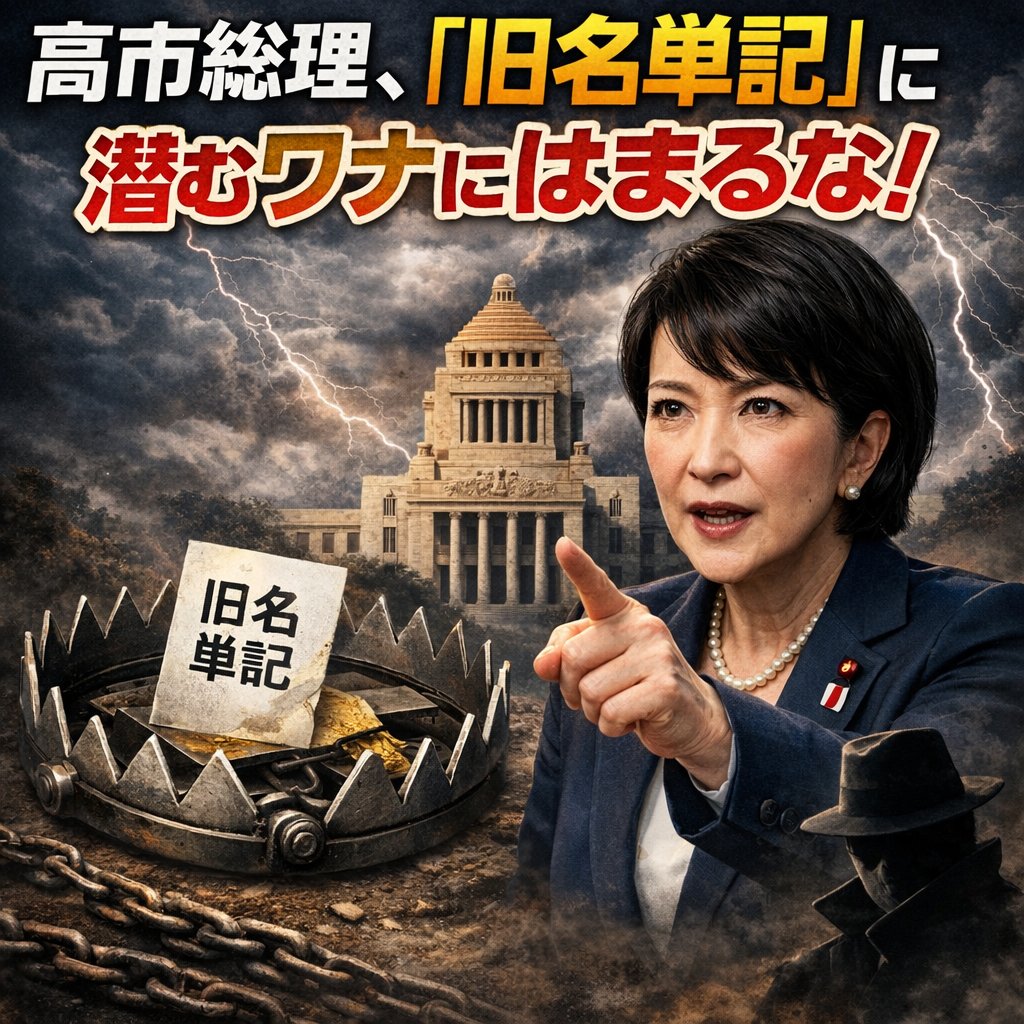 高市総理、「旧姓単記」に潜むのワナに嵌まるな！

静かに進む改革が、ある日突然「国家の形」を変えてしまう――。

そんな可能性が、いま現実の政治課題として浮上しています。

テーマは「旧姓単記」。

一見すると小さな制度変更。