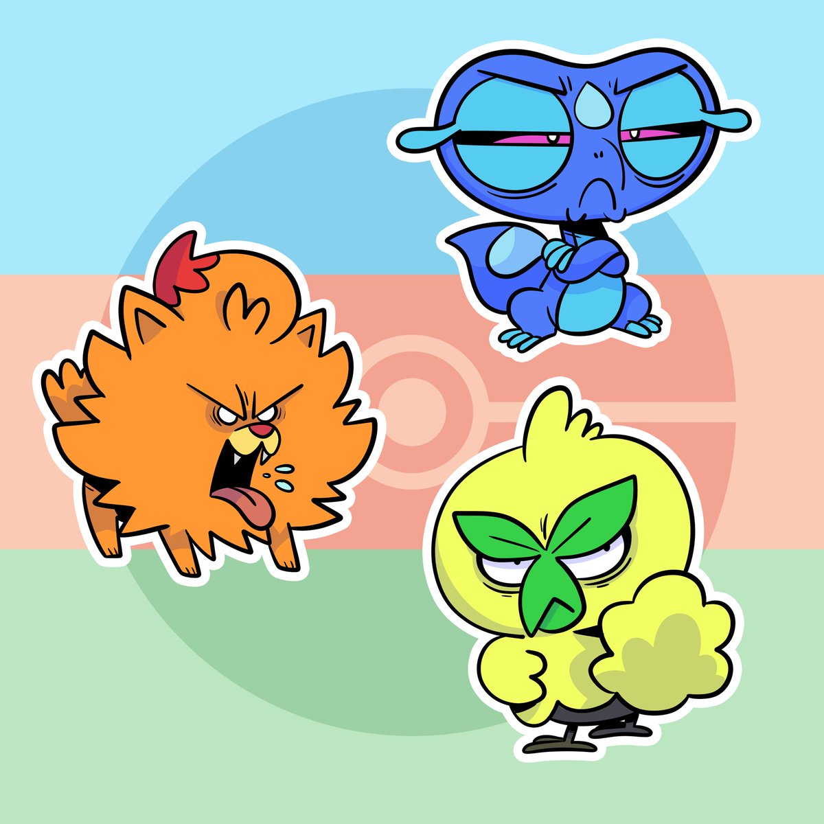 Artmonkeymg2's tweet photo. Happy Pokémon Day!
Gen 10 is looking amazing!
And of course here's your grumpy versions to finish off the week!
Shinies coming later!
#pokemonday #gen10 #pokemonwindswave #pokemon https://t.co/lfopy78RsL