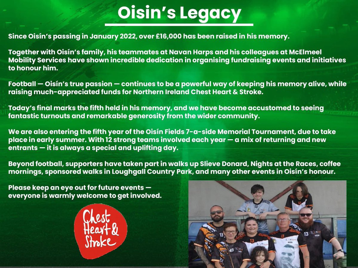 Cup Final- 1 Day to go!!

A look back on how we got there.

Hope to see a good support out from the Loughshore area to support the lads in a tough encounter v Riverdale FC. 

Grab your tickets here 👇

eventbrite.co.uk/e/oisin-fields…