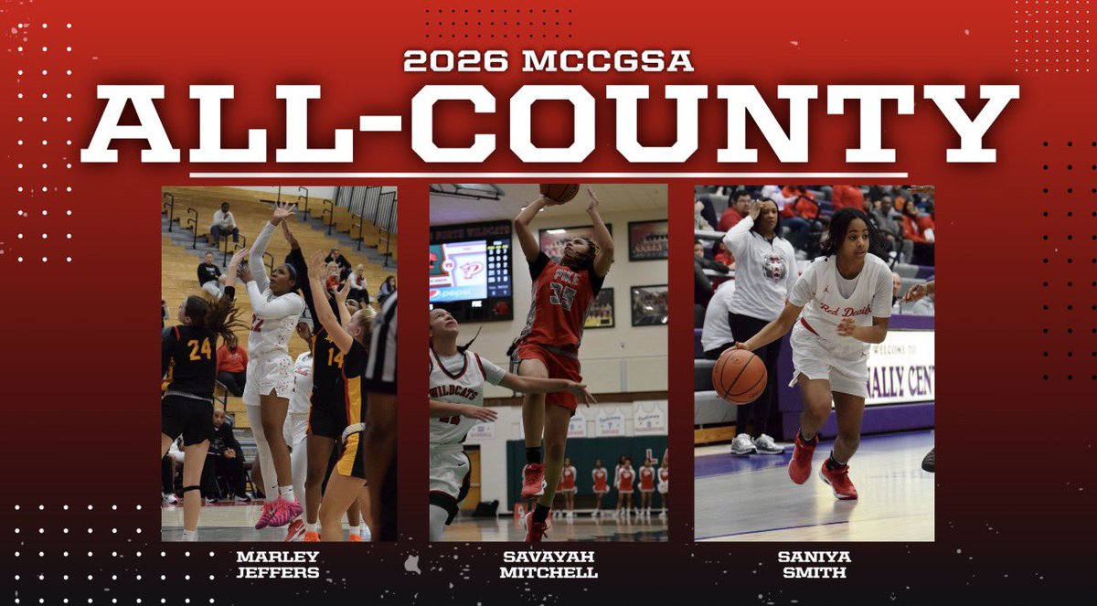 Congratulations to Marley, Savayah, and Saniya—they were named to the 2026 MCCGSA All-County team!