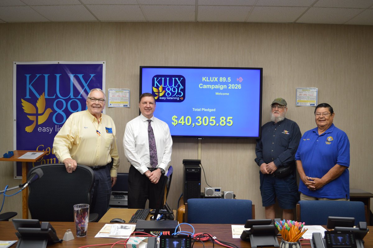 KluxRadio's tweet photo. On  this FINAL Day of our Fundraiser, we would like to thank our Friday  Morning Segment volunteers, Mr. Rudy Ortiz – Knights of Columbus Member  and Mr. Philip Woods, for coming in and answering telephone pledges from  our listeners on KLUX Radio.  Call 361-289-6437! https://t.co/dk5JDuWnnN