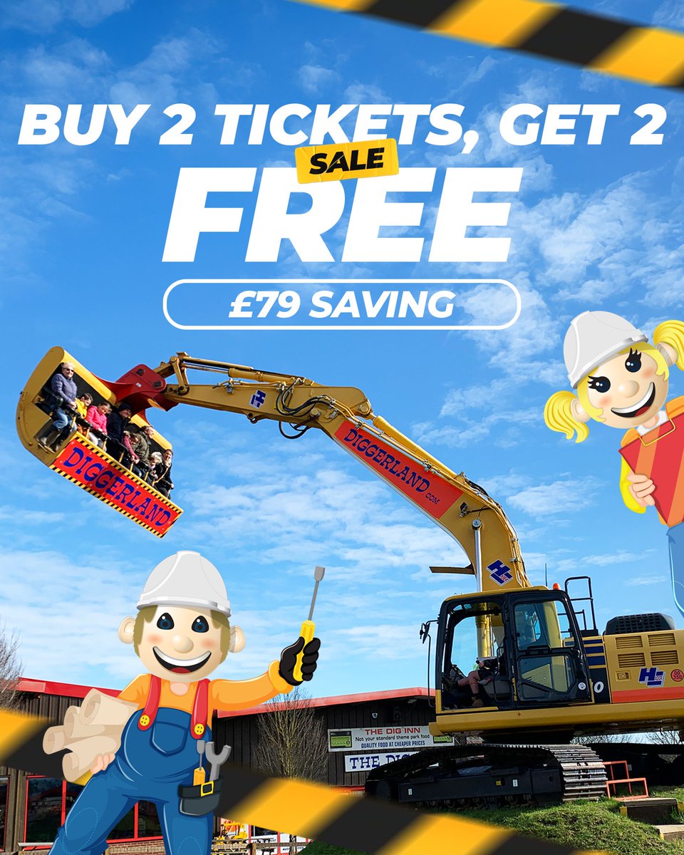 Diggerland_UK's tweet image. Fancy doing something fun this weekend but don't want to break the bank?

Look no further than a visit to Diggerland! Buy 2 tickets and get 2 free! Hurry, offer ends this weekend ⏰

Get your discount voucher: diggerland.com/4-for-2/ 

#WeekendFun #FamilyFun #SpecialOffer
