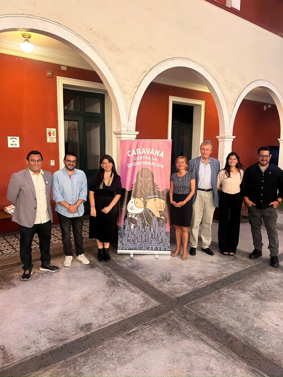 FrancePerou's tweet photo. La Conferencia «Un día Sin Desinformación» organizada por el medio @elfoco_pe con el apoyo de @FrancePerou, tuvo lugar en @AFLima_Oficial. 
El evento contó con la participación del investigador Julio César Mateus y de los periodistas Paola Ugaz @larryportera y @eloymarchan
1/3 https://t.co/XWwRjY8MRy