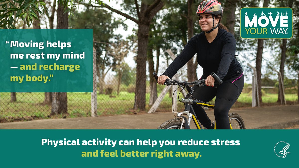 SCHealthDept's tweet image. #PhysicalActivity can help you live a longer, healthier life! Check out @HealthGov's resources about the benefits of getting active — and get ready to #MoveYourWay: odphp.health.gov/moveyourway