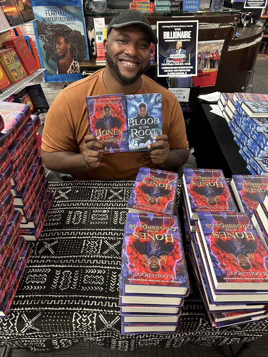 ItsLaDarrion's tweet photo. Anyways.

If you want a fantasy book series where young Black boys get to be magical, flawed, vulnerable, and powerful at a magical HBCU… then please support.

Let’s continue to show publishing that Black stories like these deserve to be told.

You can get these at Amazon, Barnes and Noble, Books a Million, wherever. 

#BloodattheRoot #Booktok