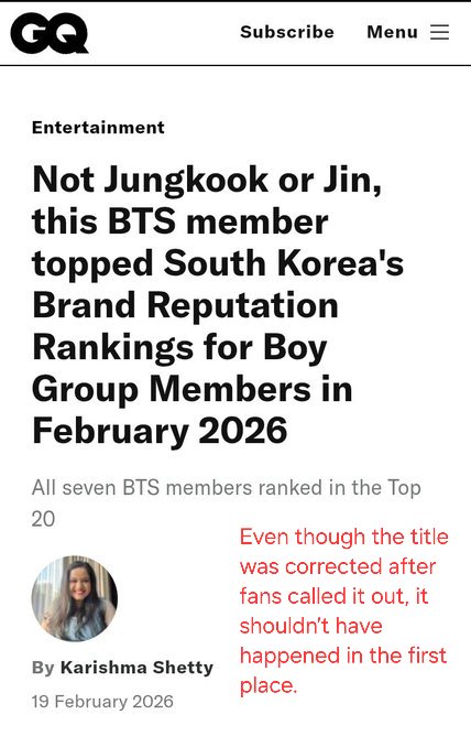Jimin minimization continues. <a href="/gqindia/">GQ India</a> left his name out of the TITLE, and now @gqfrance has pushed him into invisibility. 

What exactly is on your agenda, @gqmagazine ?  

<a href="/bts_bighit/">BTS_official</a>  Please look into this.

#RESPECT_JIMIN
