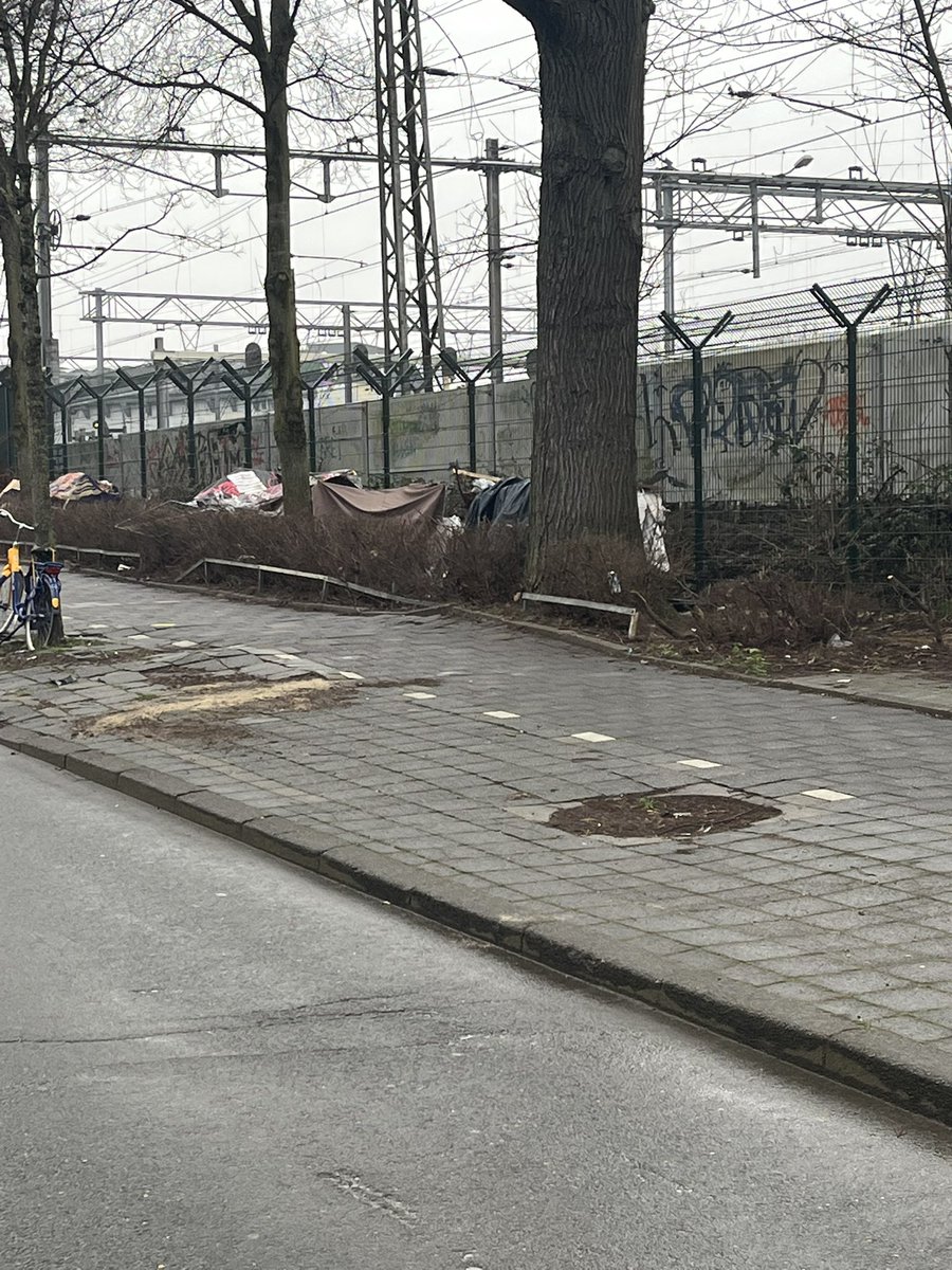 RobinLabrijn's tweet image. Amsterdamse verloedering deel #6874. Dit kamp bevindt zich bovenop Brug 95 over de Haarlemmer Houttuinen en breit zich steeds meer uit. Ondertussen wil dit “sociale” college dit gaan legaliseren zodat ze hier niets aan hoeven te doen…