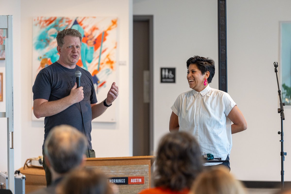 CM_Austin's tweet image. Our #CreativeMornings manifesto was read by Celina Zisman at our February event. Celina also curated the musicians who took our stage between 2020-2025. Thanks for everything you do Celina! 
#EveryoneIsWelcome #EveryoneIsCreative  #CMcamino #CMATX