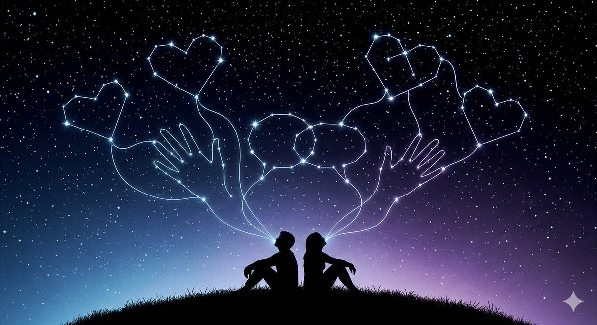 _vide_ton_sac_'s tweet image. On pense souvent être une étoile isolée dans le noir. Mais quand tu parles, tes mots se connectent aux nôtres et forment une constellation de soutien. Viens brilller et voir qu'on est tous reliés. 🌌✨ #ConstellationÉmotionnelle #Connexion #VideTonSac #ParlerFaitDuBien #Écoute