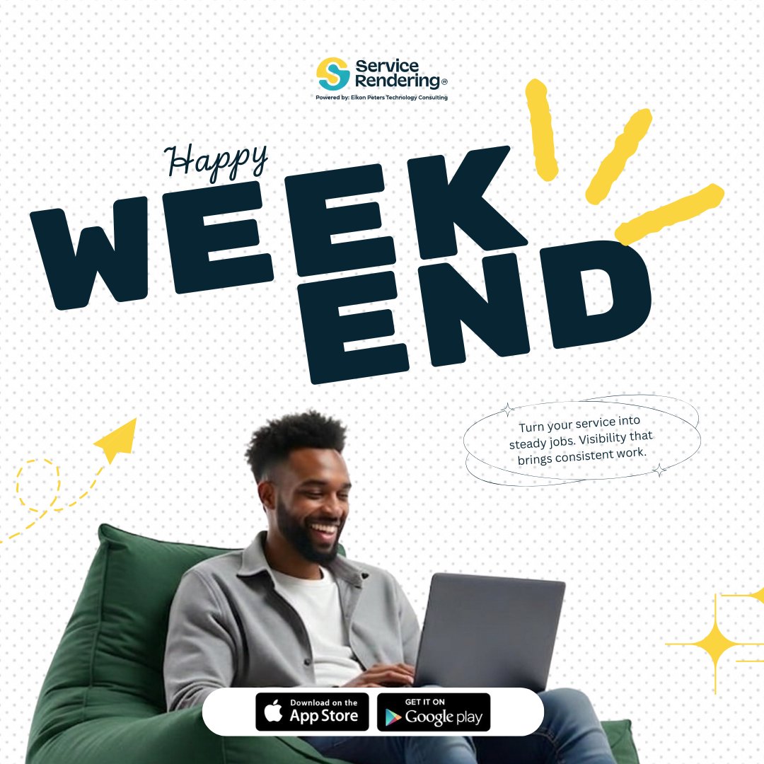 rendering96247's tweet image. Happy weekend ✨
More visibility. More opportunities. More consistent work 🚀

If your skills deserve to be seen, this is your sign 👀

Download now on all app stores 📲
Turn your service into steady jobs 
#HappyWeekend #GetVisible #ServiceProviders #SideHustle #FreelanceLife