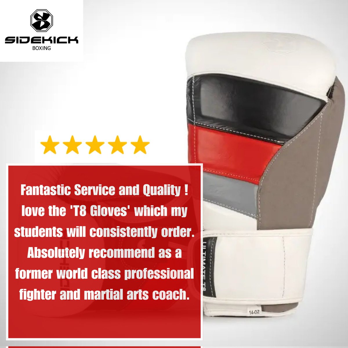 ⭐️ Our latest customer review is in, straight from Google!

The Ultimate T8’s are clearly becoming a fan favourite 🥊🔥

SHOP: sidekickboxing.co.uk/shop/ultimate-…