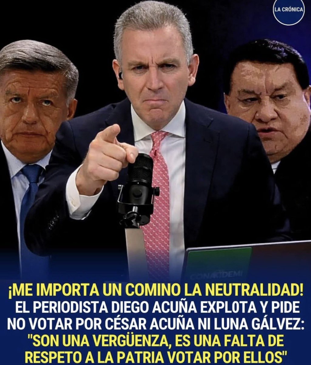 Diego Acuña, he escuchado con atención tu programa.
Y hay que decirlo con claridad: cuando se habla de las malas prácticas en la política peruana, es sano que alguien ponga el tema sobre la mesa.
Coincidimos en algo de fondo: el ciudadano de a pie está cansado de ver cómo,