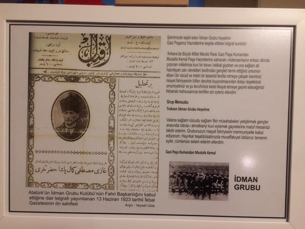 dedidabisee's tweet photo. Atatürk'ün Trabzon İdman Yurdu kulübüne fahri başkanlık yaptığını ve bunun tek olduğunu biliyor musunuz? Birçok kulüp Atatürk'ün kendi takım taraftarı olduğunu iddia ediyor ancak işte belge;

Trabzonspor’un kurucusu Mustafa Kemal Atatürk! https://t.co/XOt1eIotjb