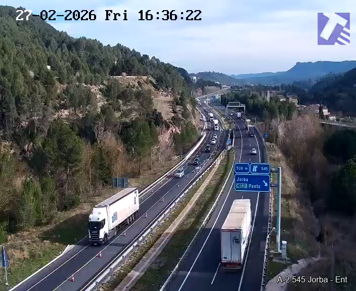 transit's tweet image. 🟠 Es manté #trànsit lent amb aturades a l'A-2 entre Jorba i Copons en sentit Lleida per #obres