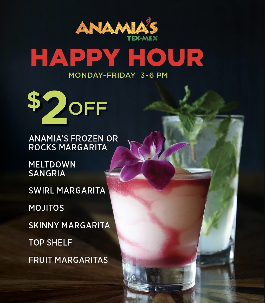 anamiastexmex's tweet image. Happy Hour is a great time for friends. Share this post with your HH gang and enjoy! 😍 🍹

#happyhour #friendtime #texmex #margaritas