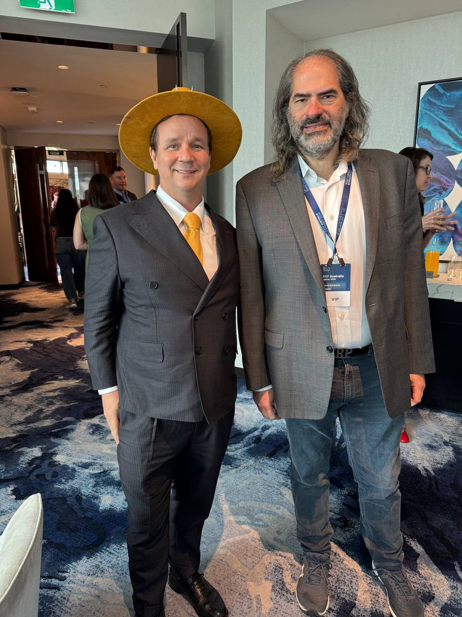 Yellow's tweet photo. Yellow enjoyed a HUGE few days in Sydney at XRP Australia.

Here's @alexisyellow pictured after an important discussion with @JoelKatz - one of the original architects of the XRP ledger and CTO Emeritus at @Ripple