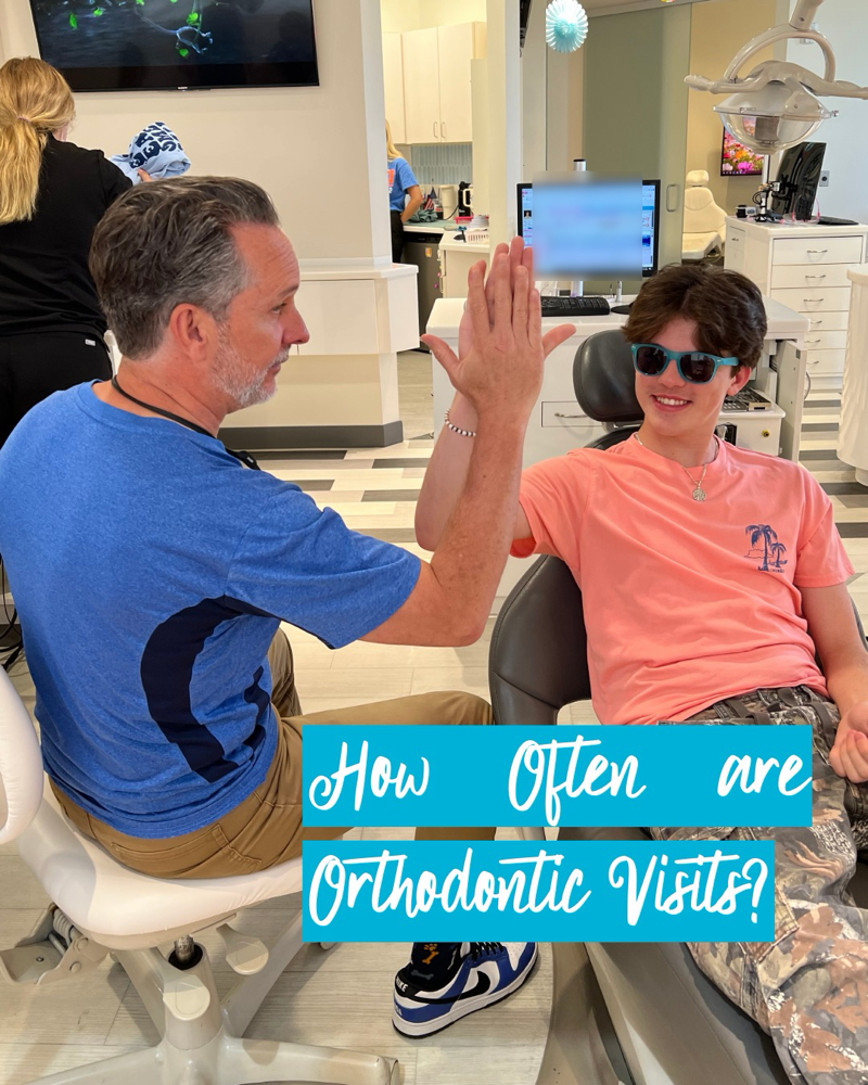 How often are orthodontic visits? About every 8 weeks to check on the progress of your braces and every 12 weeks for Invisalign treatment. 
#orthodonticassociates #okc #edmondok #mustangok